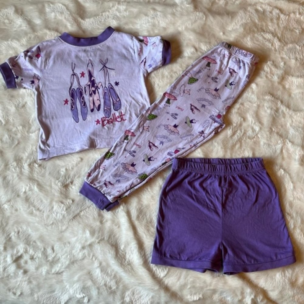 2/$25 P Jamers 3-piece pajama set Ballet Lilac & Purple, Girls Size 4